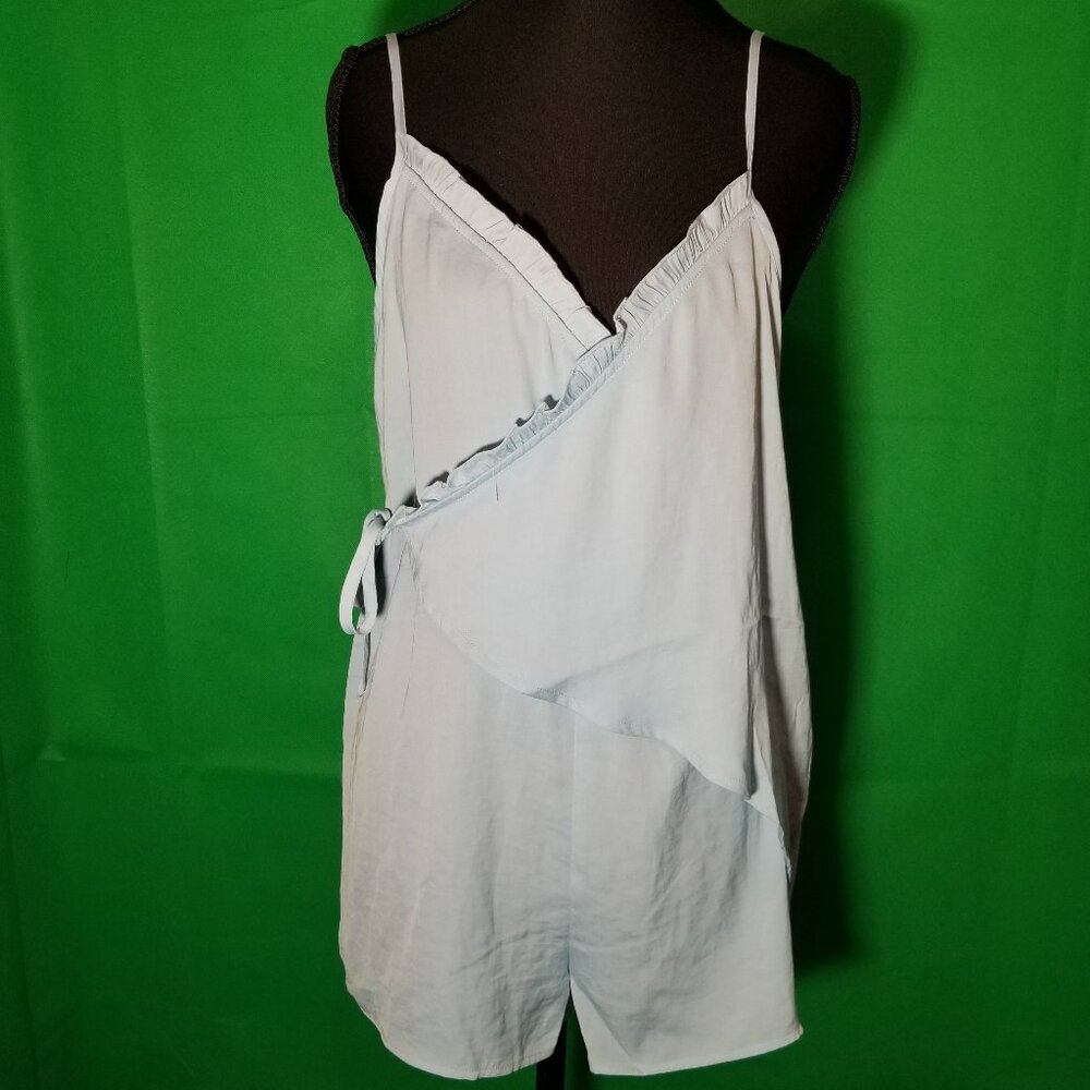 Forever 21 Womens Sleepwear Romper Wrap Size Small Flowy Light Blue NWT
